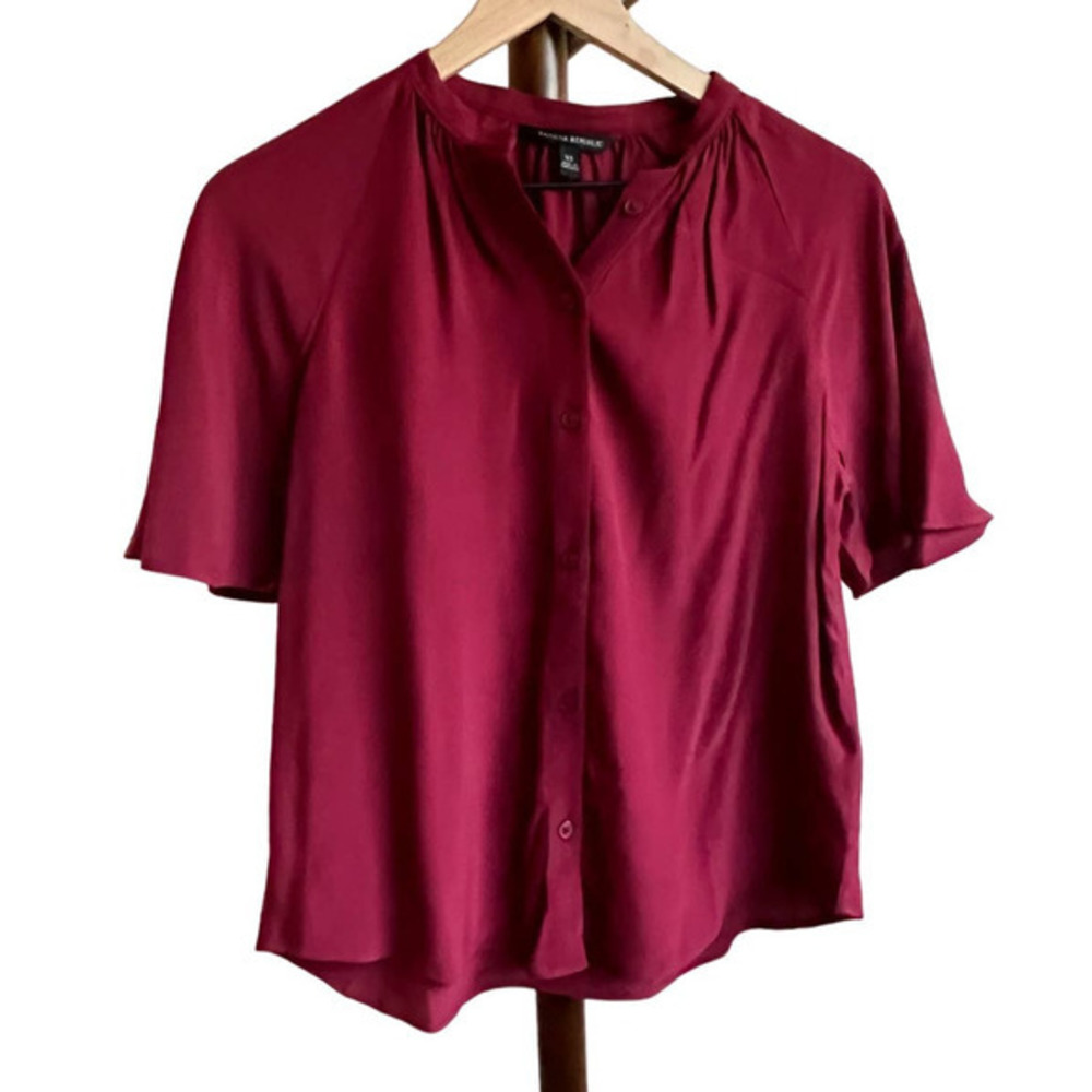 Banana Republic Maroon Blouse (XS)